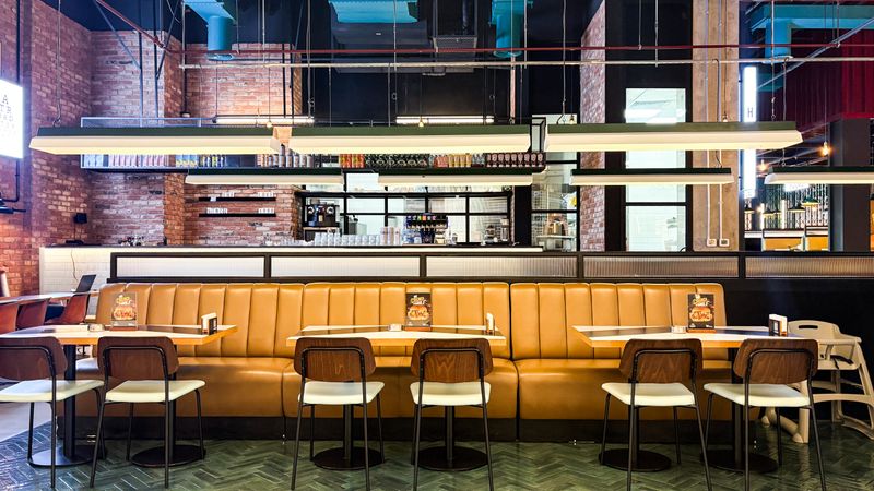 East coast wings dining area showcasing warm and inviting atmosphere