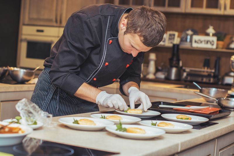 Head chef at East coast wings preparing food